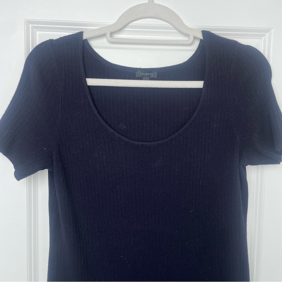 TALBOTS- RIBBED MIDI DRESS - Picture 6 of 7